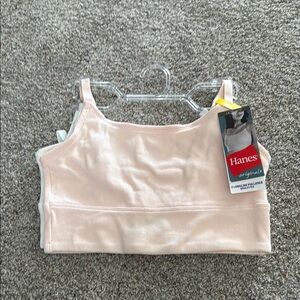 Hanes Women's 2 pack Originals Ultimate Longline Bralette Medium New